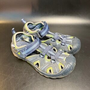 Merrell Hydro‎ Hiker Sandal Youth Size 1M Gray Green Water Shoes Kids